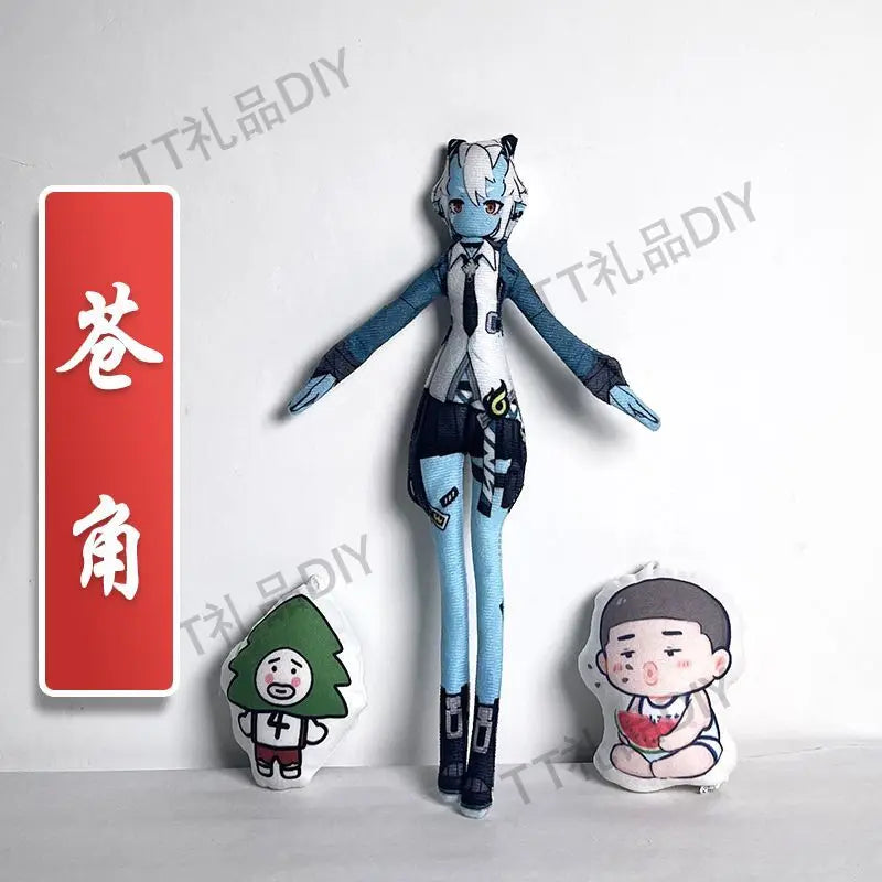 Game Zenless Zone Zero Wise Belle Nicole Demara Von Lycaon Cosplay Doll Plush Stuffed Dolls Abstract Twistable Wire Accessories