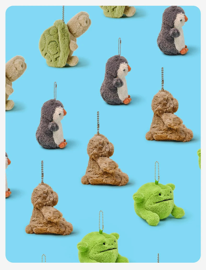 Cartoon Christmas Peanut Doll Plush Toy Bag Pendant Keychain Christmas Gift