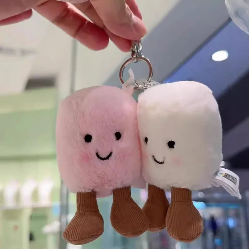 JC Jelly Plush Cat Cotton Candy Two Tone Cute Soft Two Tone Keychain Bag Pendant Plush Accessories Doll Car Pendant Holiday Gift