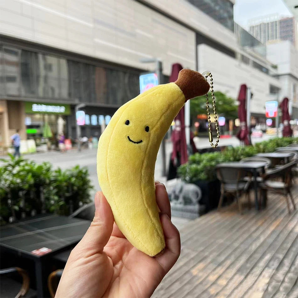 2025 Peach Pear Cherry Plush Doll Smiling Face Fruit Series Home Bedroom Decoration Pet Interactive Toy Birthday Gift