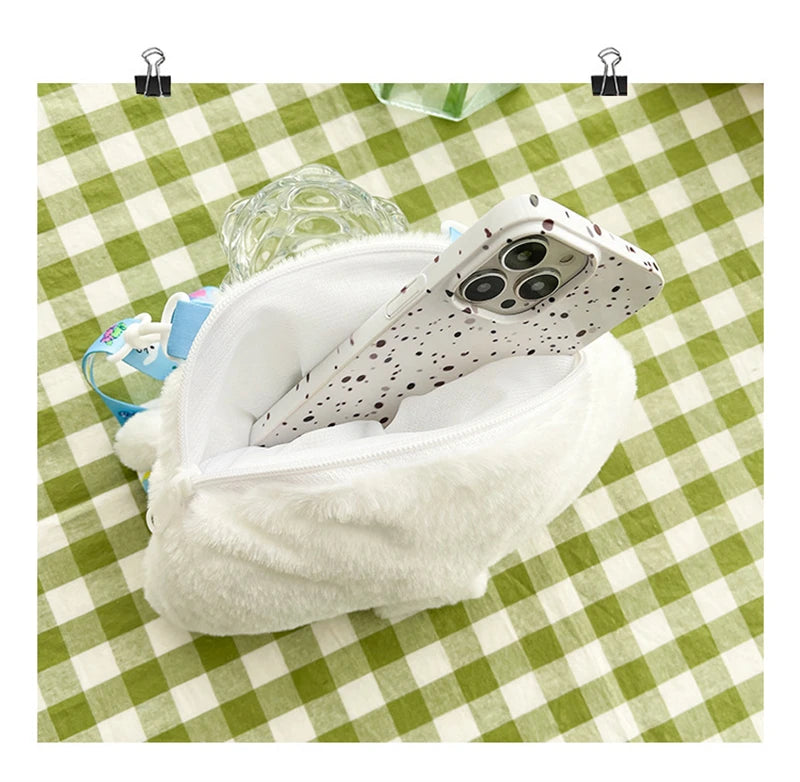 Sanrio Children Stuffed Messenger Bag Cute Cartoon Kuromi Hello Kitty Cinnamoroll Stuffed Single Shoulder Bags Messenger Bags