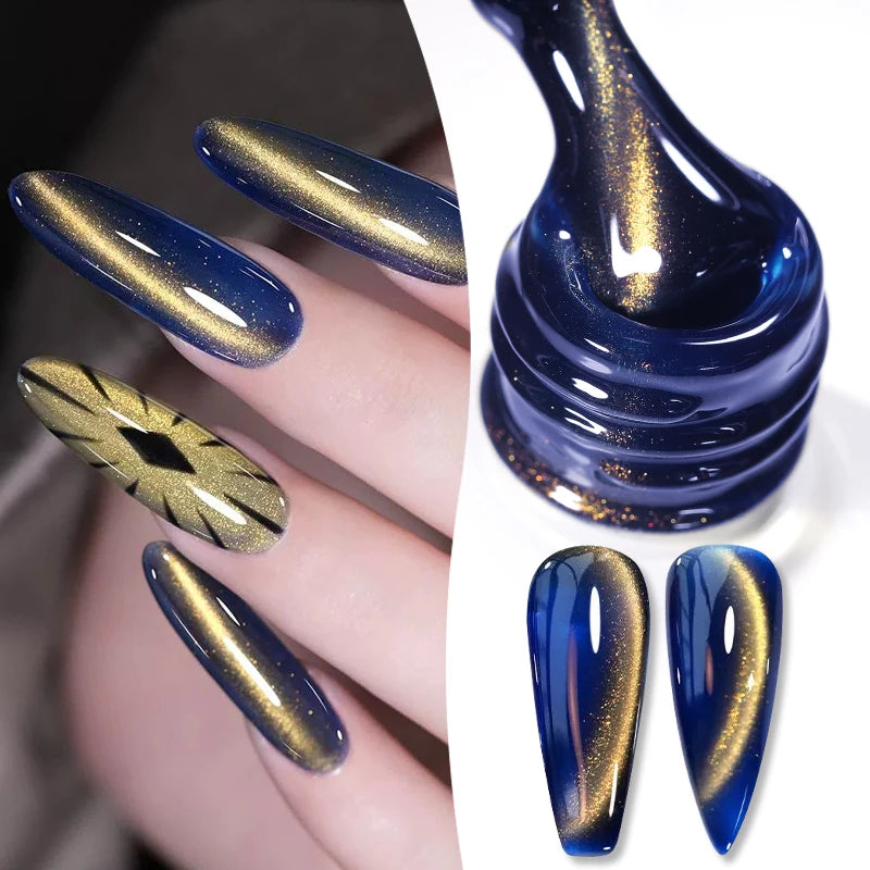 BORN PRETTY 10ml HEMA TPO FREE Christmas Shine Golden Cat Magnetic Gel Sunset Gaze Shining Manicure Soak Off UV Gel Varnish