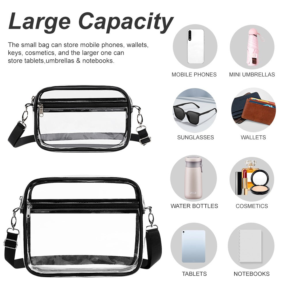 Transparent satchel set Two piece New